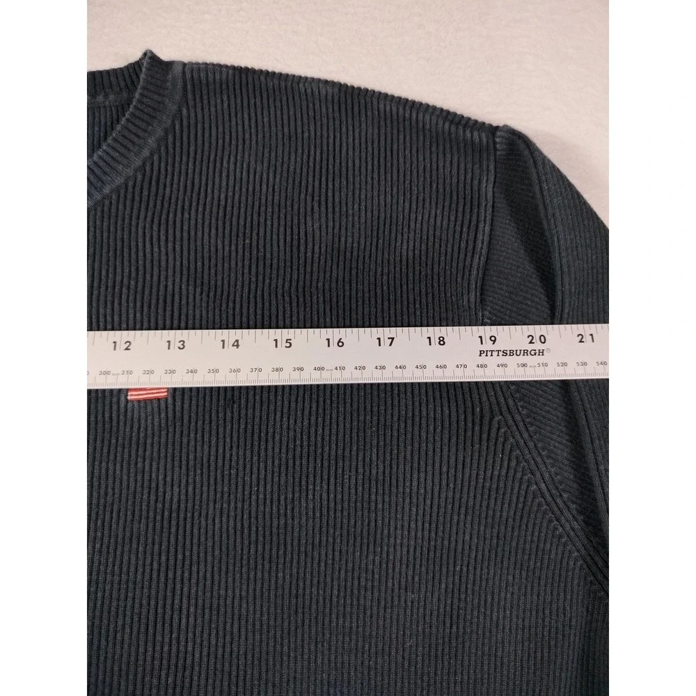 Vintage Polo Jeans Co Ralph Lauren Sweater Mens 2XL Black Cotton Thermal Knit